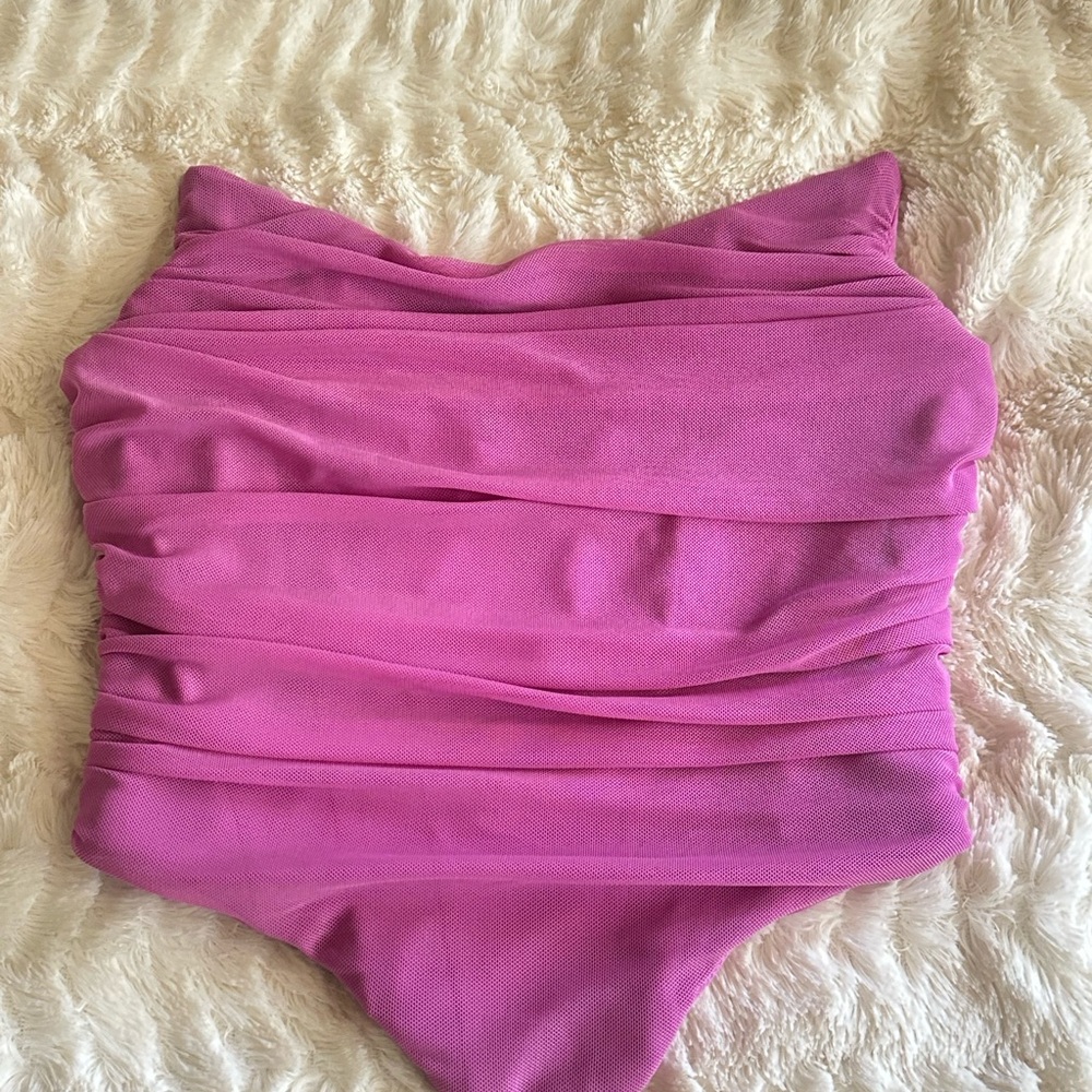 Forever 21 Pink Ruched Tube Top